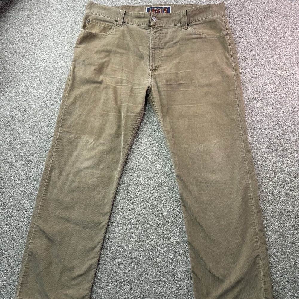 Levis 549 Corduroy Pants Mens 42x32 Brown Tan Low Loose Straight Leg‎ Casual - Picture 4 of 16